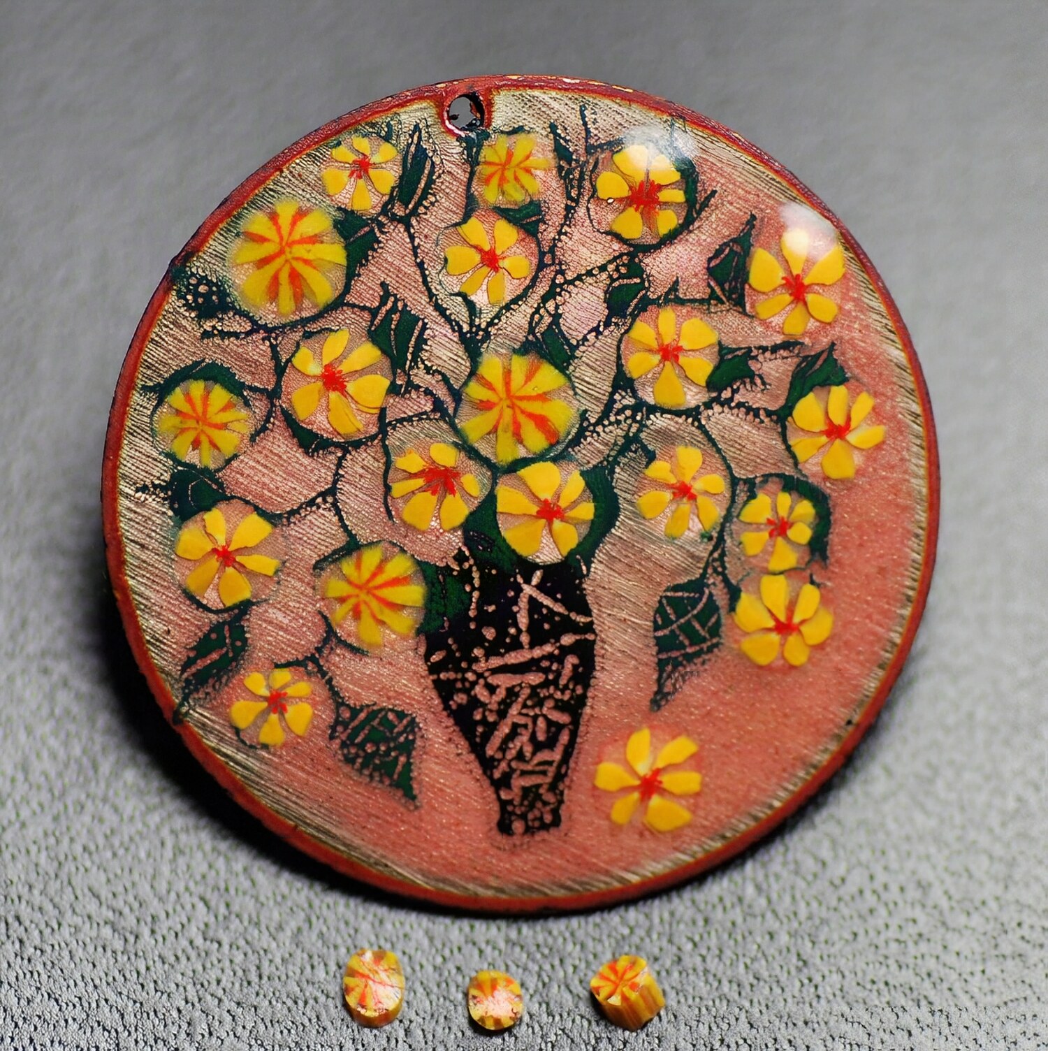 Yellow Floral Wafers  - Product Image