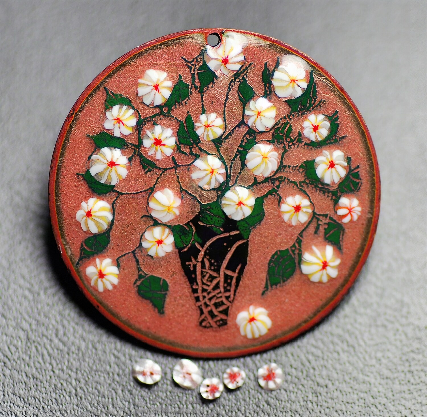 White Floral Wafers  - Product Image