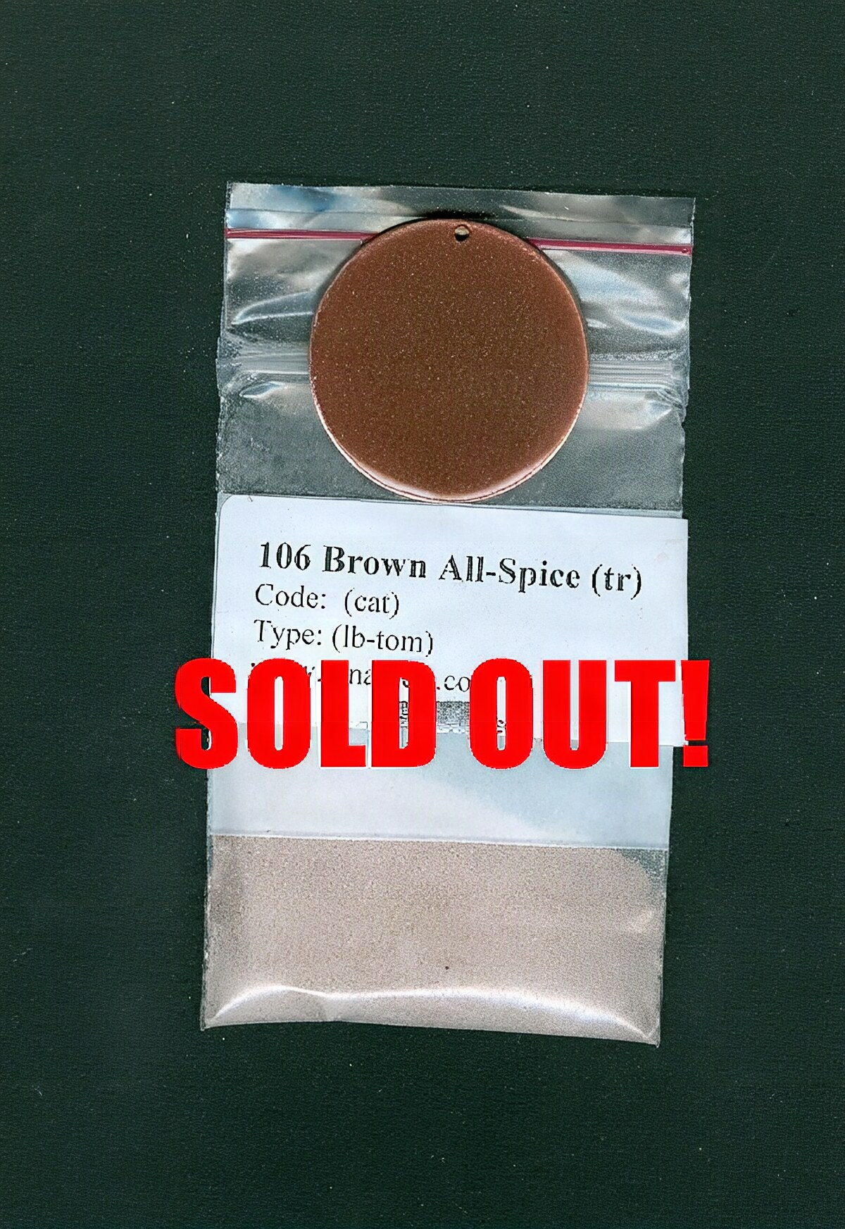 106 Brown All-Spice (tr)   - Product Image