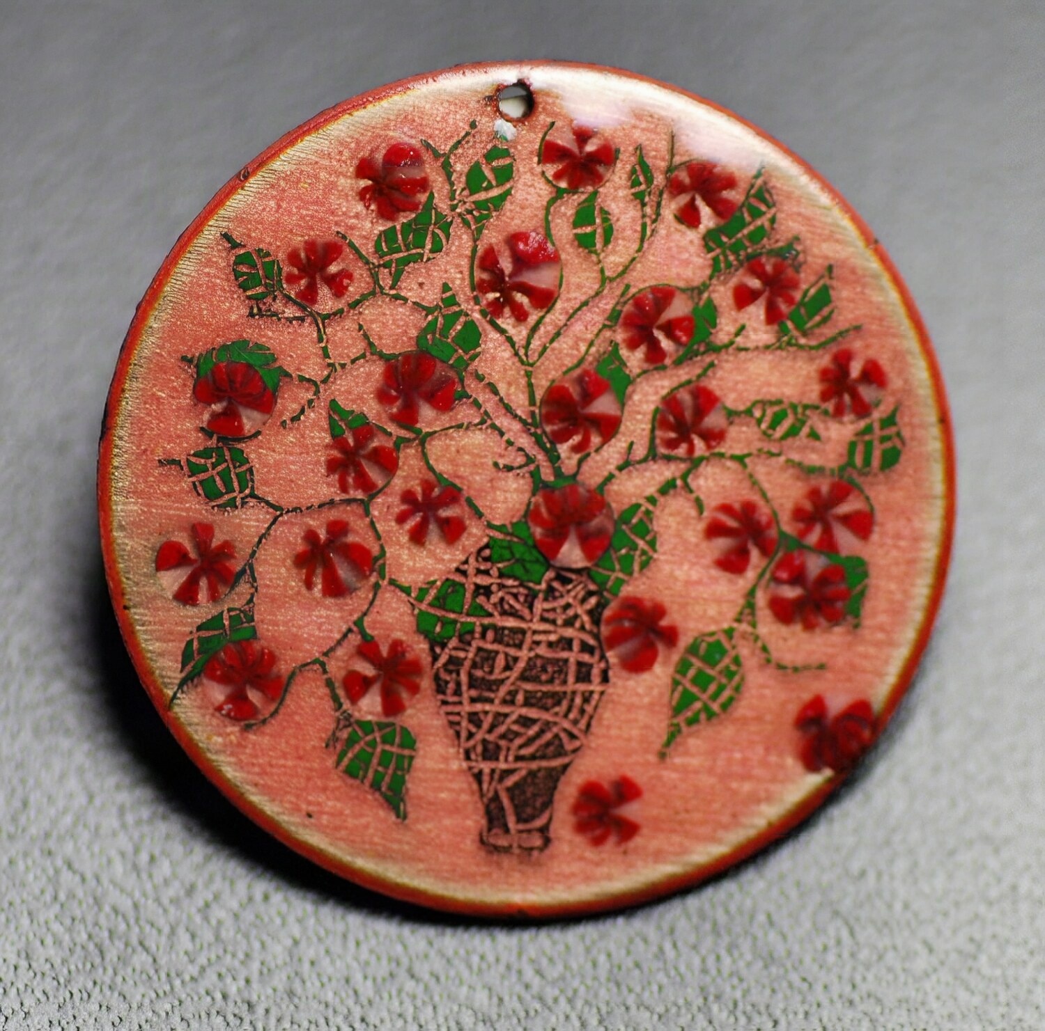 Red Floral Wafers  - Product Image