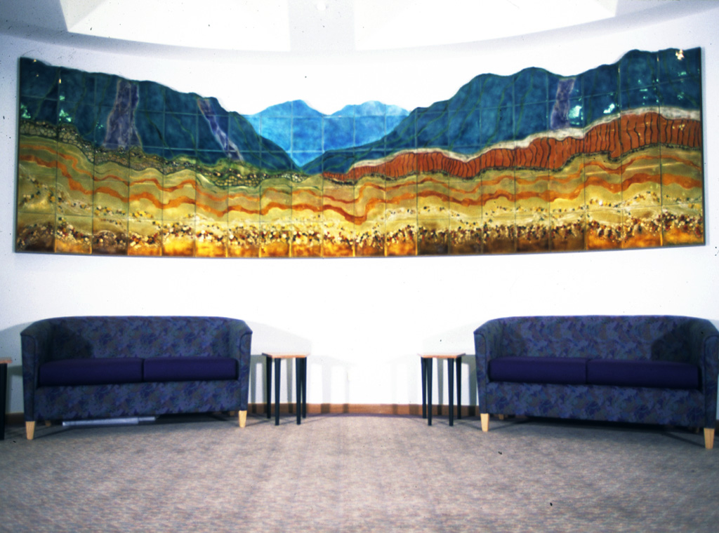 The Escarpment enamel commission, 150 x 600 cm